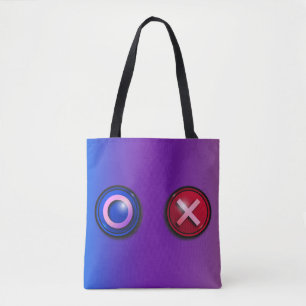 Sac fourre-tout dégradé boutons de vote bleu rouge