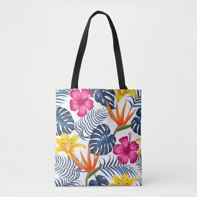 Sac fourre-tout d'épaule bleu rose (Devant)