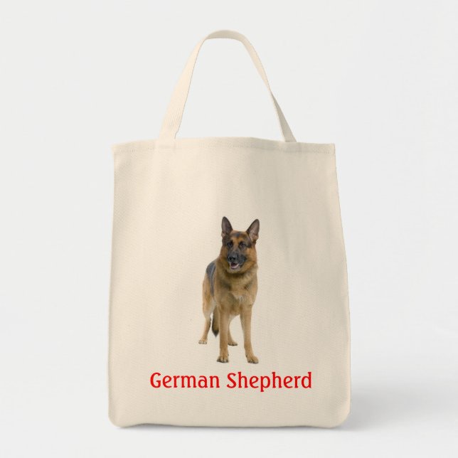 Sac fourre-tout d'épicerie allemand Shepherd Puppy (Devant)