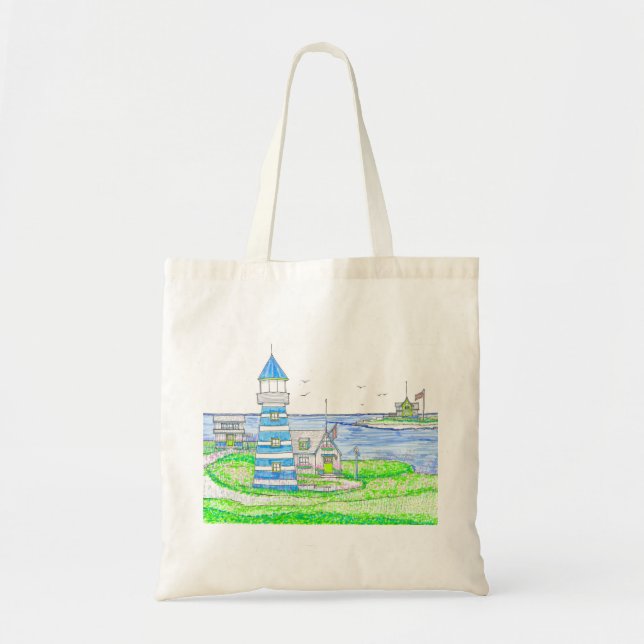 Sac fourre-tout d'épicerie du phare Americana (Devant)