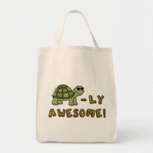 Sac fourre-tout d'épicerie - La tortue est génia