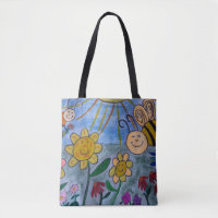 Sac fourre-tout des abeilles et fleurs de miel