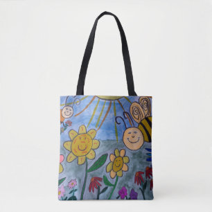 Sac fourre-tout des abeilles et fleurs de miel