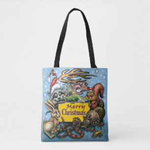 Sac fourre-tout des animaux de Noël