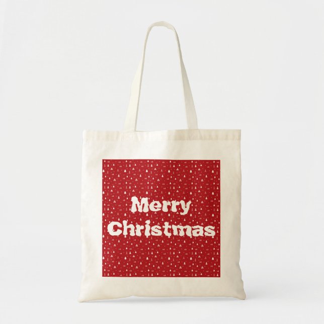 Sac fourre-tout des arbres de Noël et des flocons  (Devant)