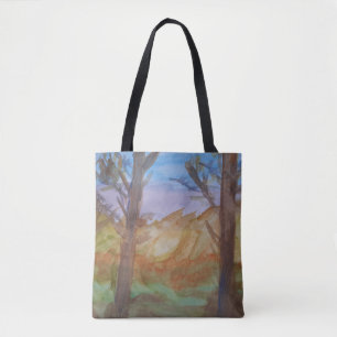 Sac fourre-tout des arbres du coucher de soleil