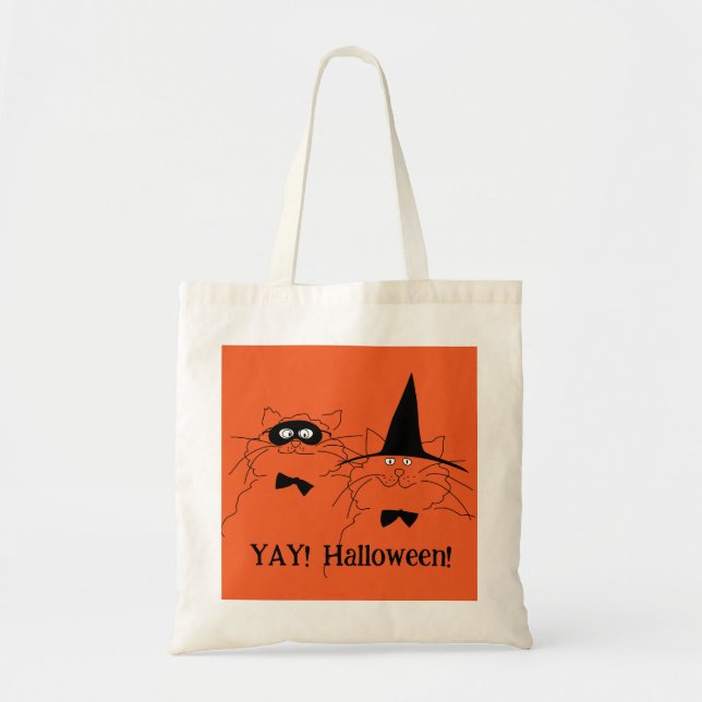 Sac fourre-tout des chats d'Halloween (Devant)