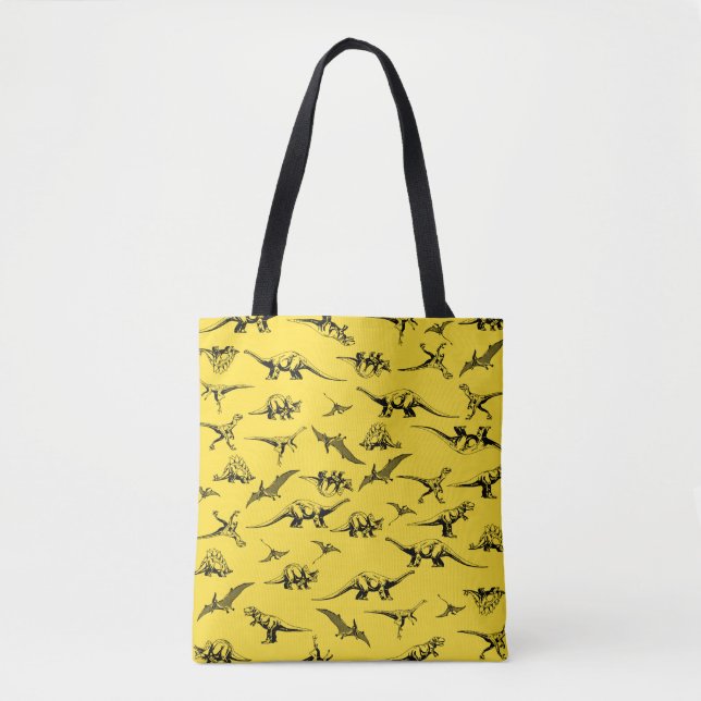 Sac fourre-tout des dinosaures jaunes (Devant)