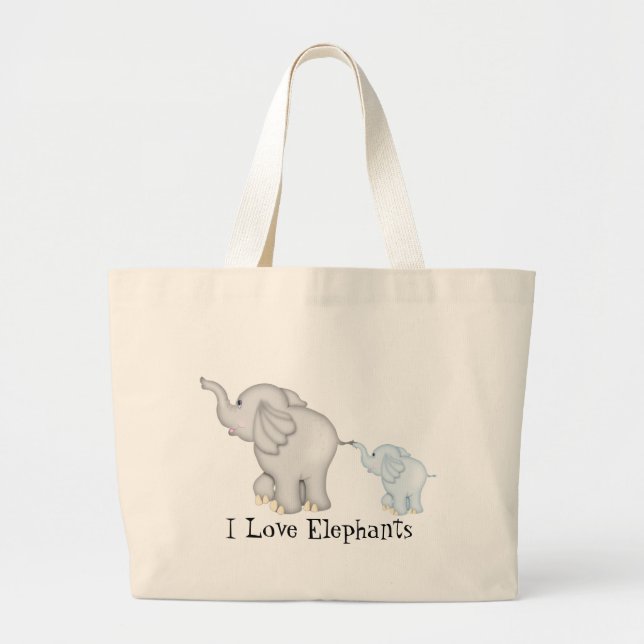 Sac fourre-tout des éléphants d'amour (Devant)