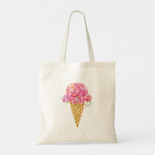 Sac fourre-tout des fleurs de cône de crème glacée