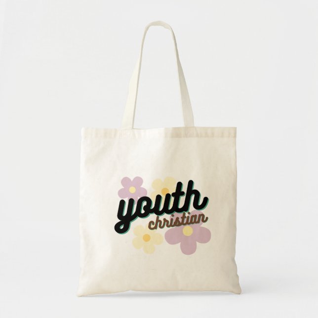 Sac fourre-tout des fleurs de la jeunesse chrétien (Devant)
