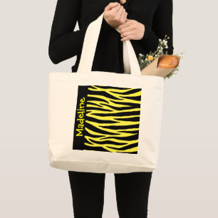 Sac fourre-tout des rayures de tigre jaune