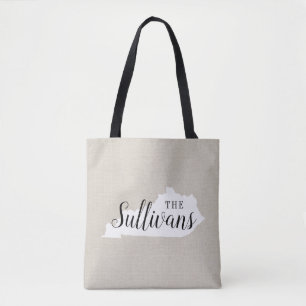 Sac fourre-tout d'état de monogramme de famille du