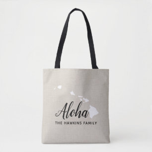Sac fourre-tout d'État de Monogramme Famille Hawai