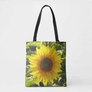 Sac fourre-tout d'été à tournesol imprimé