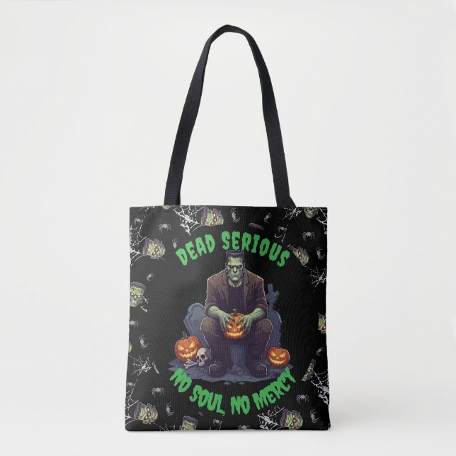 🖤 Sac fourre-tout d'Halloween Black Frankenstein (Devant)