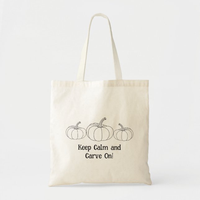 Sac fourre-tout d'Halloween Citrouille simple et É (Devant)