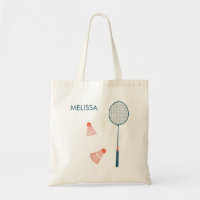 Sac fourre-tout d'illustration de badminton mou pe