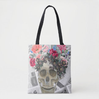 Sac fourre-tout d'impression crâne unique, magnifi