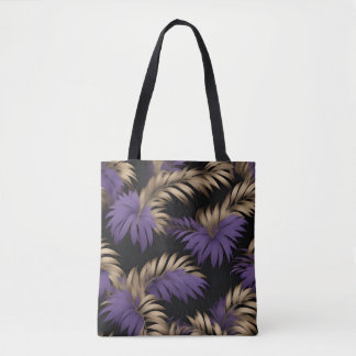 Sac fourre-tout d'impression de feuilles florales