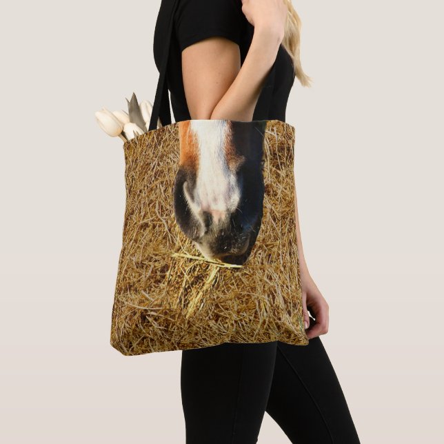 Sac fourre-tout d'impression de foin à cheval (De près)