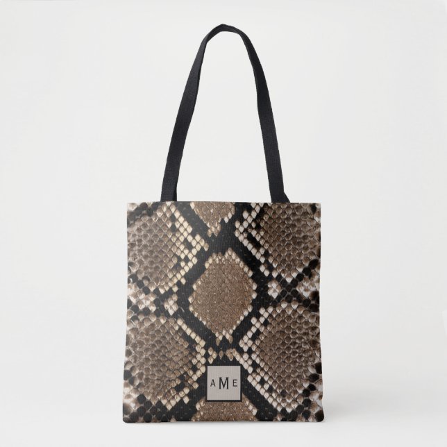 Sac fourre-tout d'impression de monogramme de bas  (Devant)