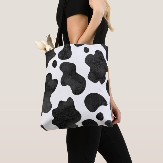 Sac fourre-tout d'impression de vache | Accessoire (De près)
