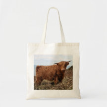 Sac fourre-tout d'impression de vache Highland