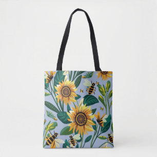 Sac fourre-tout d'impression tournesol
