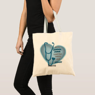 Sac fourre-tout d'infirmières de l'école de coeur 