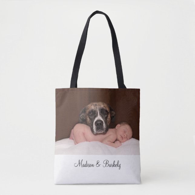 Sac fourre-tout double face avec photo personnalis (Devant)