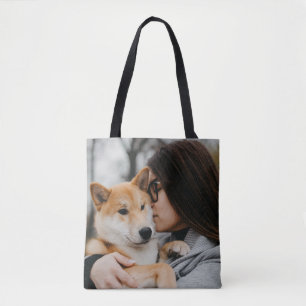 Sac fourre-tout double face avec photo personnalis