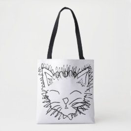 Sac fourre-tout drôle à dessin de chat