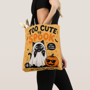 Sac fourre-tout drôle de chat d'Halloween pour les
