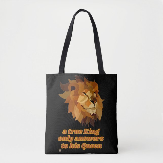 sac fourre-tout drôle "UN VRAI ROI..." (Devant)