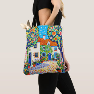 Sac fourre-tout du beau village fantaisiste