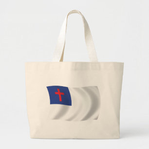 Sac fourre-tout du drapeau de la religion chrétien