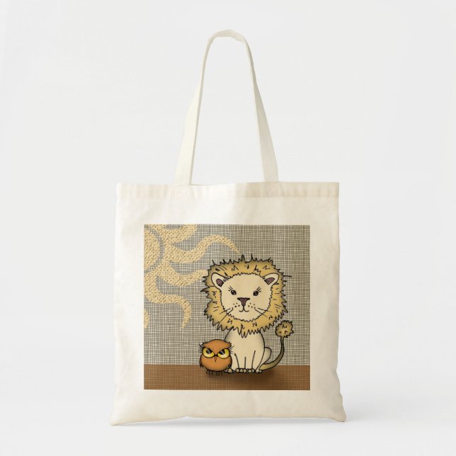 Sac fourre-tout du lion et de la chouette (Devant)