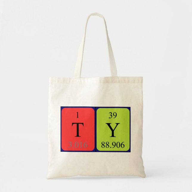 Sac fourre-tout du nom de table périodique (Devant)