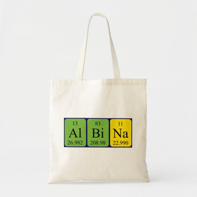 Sac fourre-tout du nom de table périodique Albina (Devant)