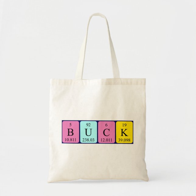 Sac fourre-tout du nom de table périodique Buck (Devant)