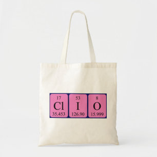 Sac fourre-tout du nom de table périodique clio