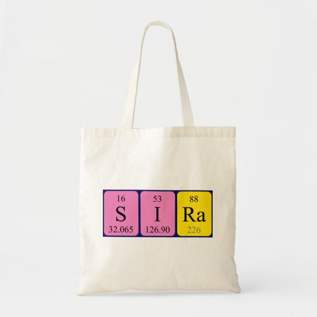 Sac fourre-tout du nom de table périodique de la s (Devant)