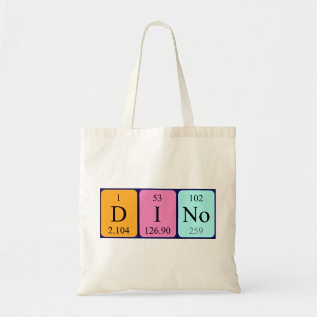 Sac fourre-tout du nom de table périodique Dino (Devant)