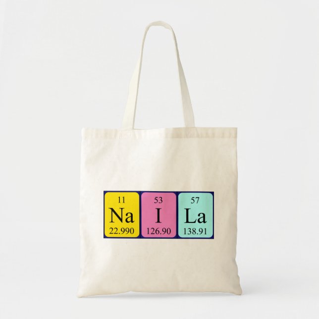 Sac fourre-tout du nom de table périodique Naila (Devant)