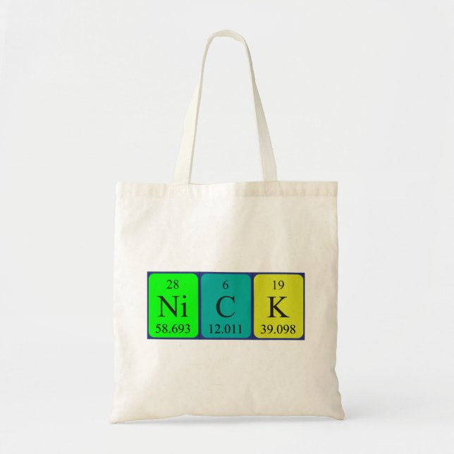 Sac fourre-tout du nom de table périodique Nick (Devant)
