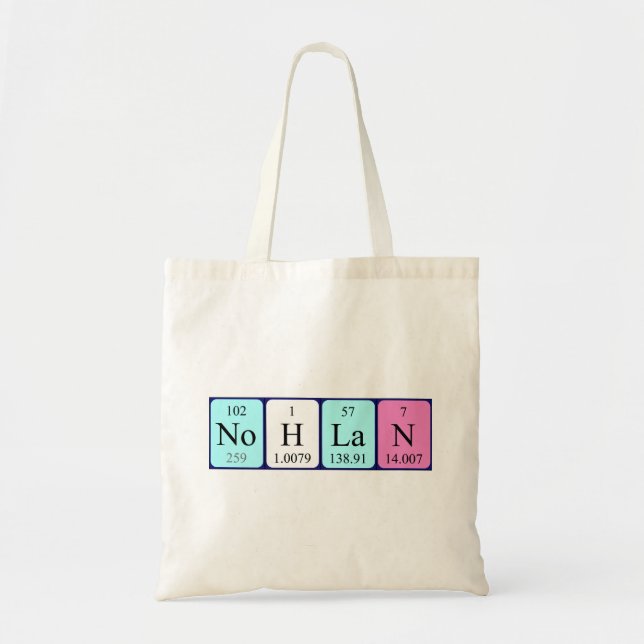 Sac fourre-tout du nom de table périodique Nohlan (Devant)