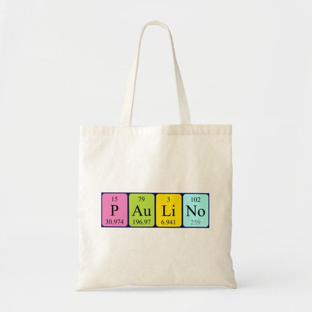 Sac fourre-tout du nom de table périodique Paulino (Devant)