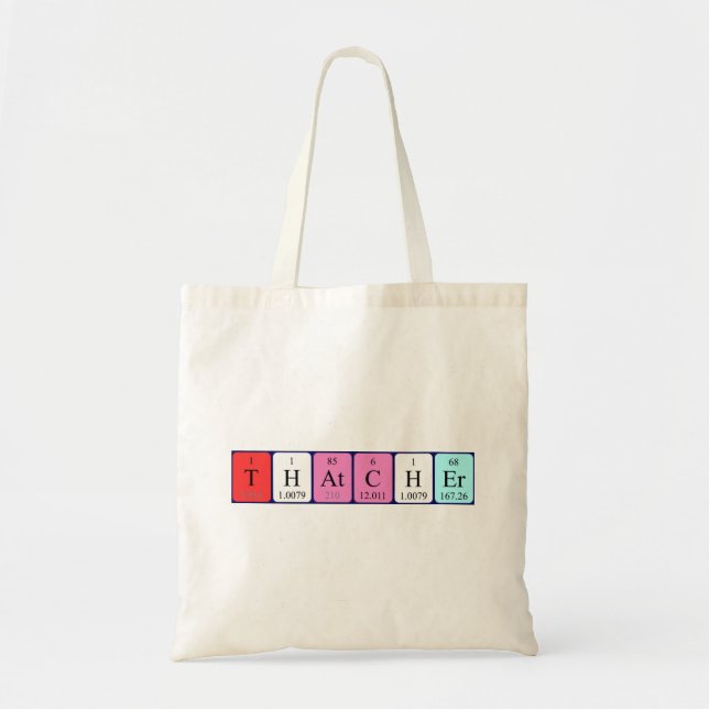 Sac fourre-tout du nom de table périodique Thatche (Devant)