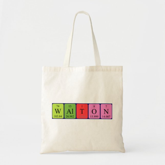 Sac fourre-tout du nom de table périodique Walton (Devant)